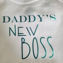 Baby Onesie "Daddy's New Boss"