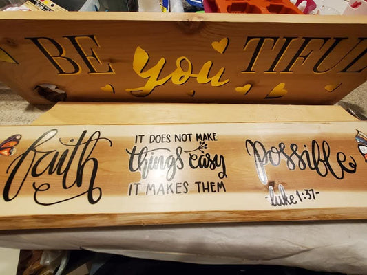 Custom wooden signs